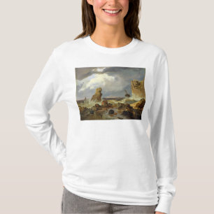 Surf on a Rocky Coast, 1835 T-Shirt