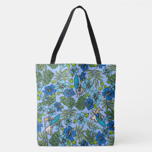 Surf Pareau Hawaiian Hibiscus Surfing Beach Bag