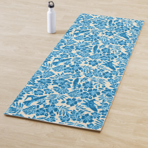 Surf Pareau Hawaiian Hibiscus Surfing - Blue Yoga Mat