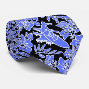 Surf Pareau Hawaiian Hibiscus Two-sided Printed Tie