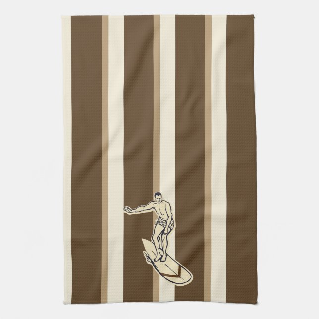 Surf Pareau Hawaiian Striped Kitchen Towel (Vertical)