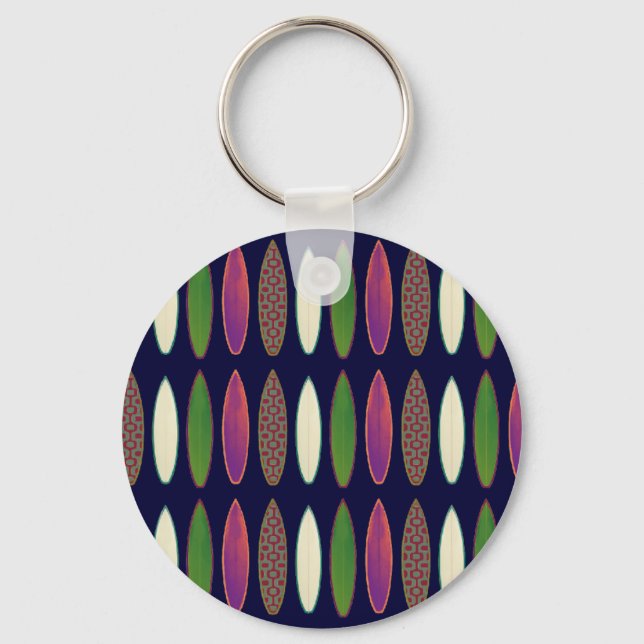 surf pattern . boards key ring (Front)