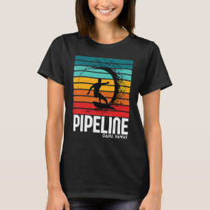 Surf Pipeline Oahu Beach Vintage Retro Surfing T-Shirt