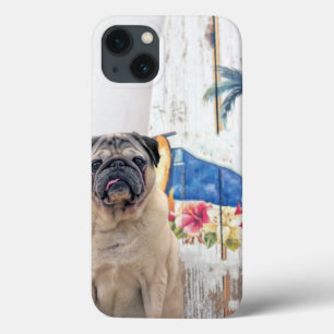 Surf Pug iPhone 13 Case
