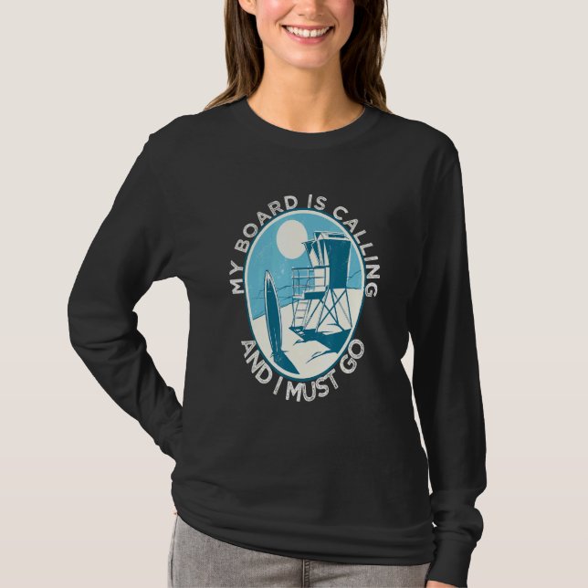 Surf Quotes Youth Retro Surfer Sunset T-Shirt (Front)