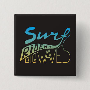 Surf Rider Big Waves 15 Cm Square Badge