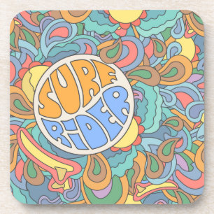 Surf Rider Pattern Coaster
