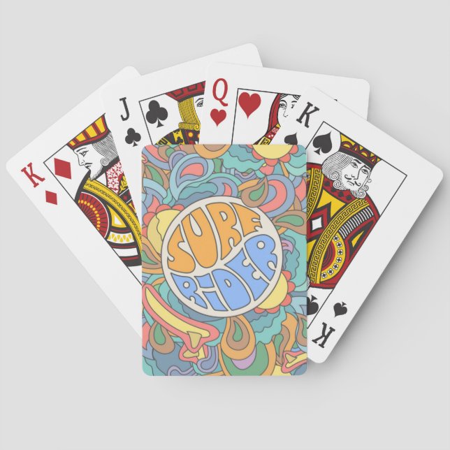 Surf Rider Pattern Playing Cards (Back)