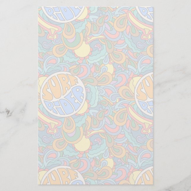 Surf Rider Pattern Stationery (Front)