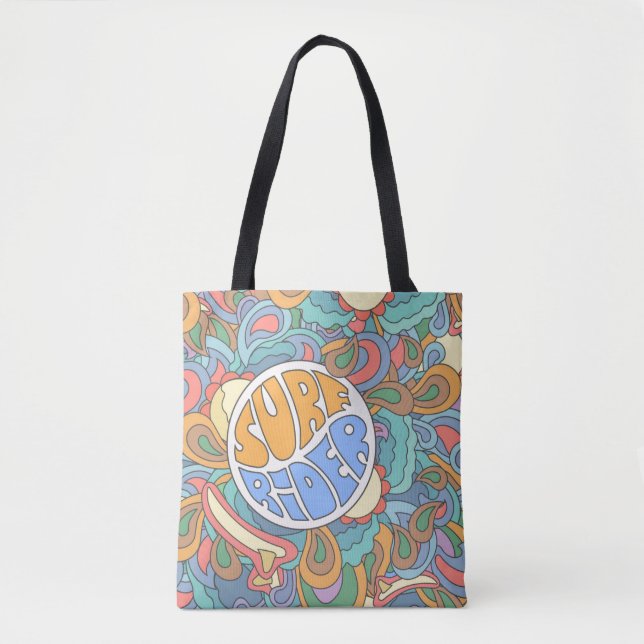 Surf Rider Pattern Tote Bag (Front)