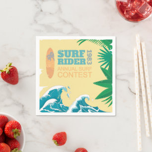 Surf Rider Surf Contest 1983 Napkin