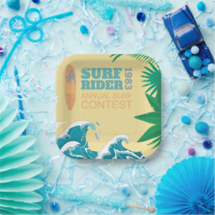 Surf Rider Surf Contest  1983 Paper Plate