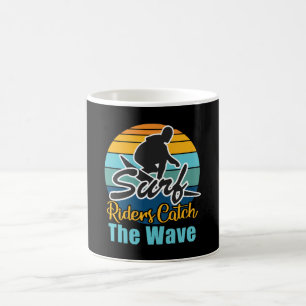 Surf Riders Catch the Waves Coffee Mug