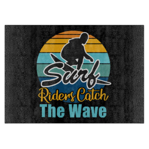 Surf Riders Catch the Waves Cutting Board
