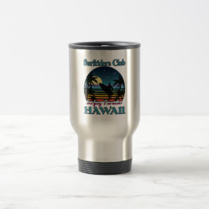 Surf riders Club, Surfing Paradise, Hawaii Travel Mug