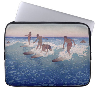'Surf-Riders, Honolulu' - Charles W. Bartlett Laptop Sleeve