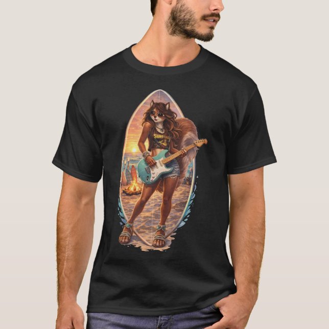 Surf Rock Squirrel T-Shirt (Front)