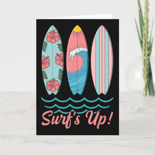 Surf’s Up Cute Surfboard Summer Beach Hawaii Wave Card