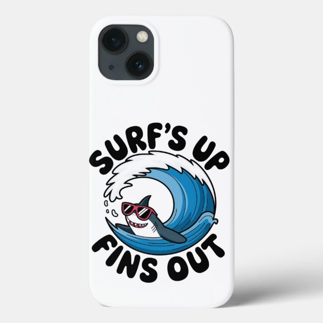 Surf’s Up, Fins Out - Cool Surfing Design  Case-Mate iPhone Case (Back)