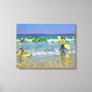 Surf School at St. Ives Canvas Print
