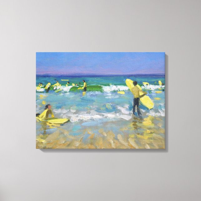 Surf School at St. Ives Canvas Print (Front)