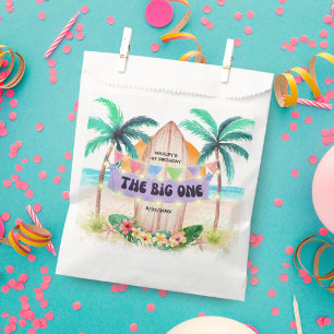 Surf & Sea   The Big One Beach Theme Birthday  Favour Bags