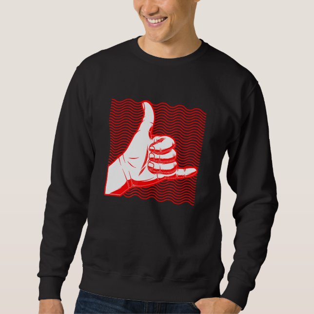Surf Shaka Surf Design Sweatshirt (Front)