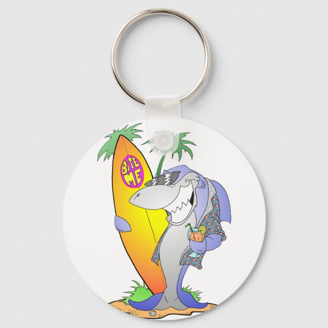Surf Shark Key Ring (Front)