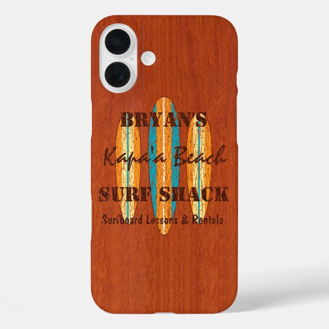 Surf Sign Customise Monogram Hawaiian Surfboards  Case-Mate iPhone Case (Back)