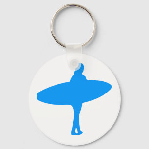 Surf Silhouette Key Ring