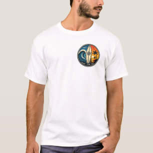 Surf Sun Sea Vintage Badge – Surfboard Sunset Wave T-Shirt