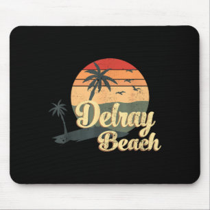 Surf Surfing Palm Tree Summer Florida Delray Beach Mouse Pad