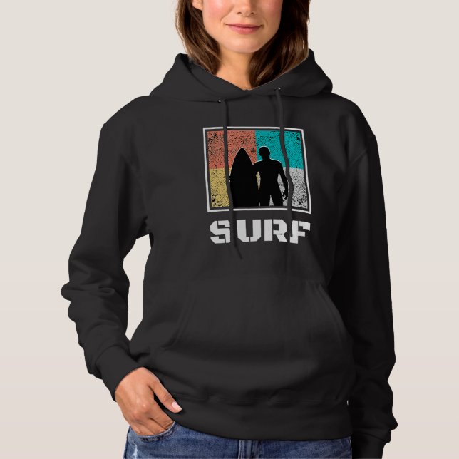 Surf Surfing Surfer Hoodie (Front)