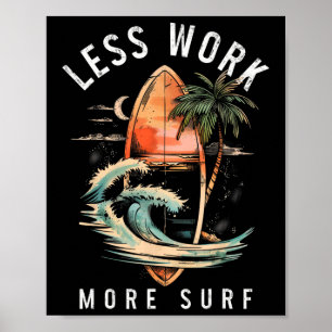 Surf Surfing Vintage Surfer Poster