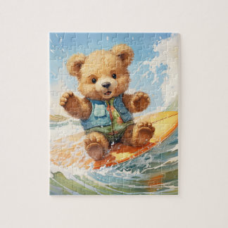 Surf Teddy Bear Puzzle: Adventure Puzzle