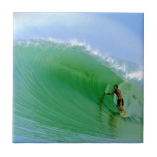 Surf the perfect surfing wave Nias Island Tile
