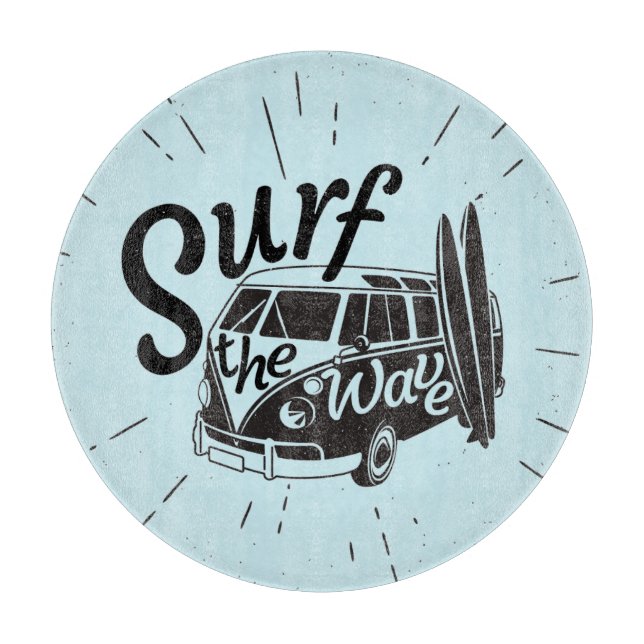 Surf The Wave Cutting Board (Front)