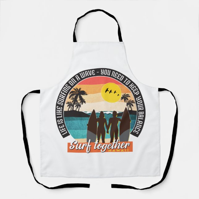 Surf together - Keep your balance Apron (Front)