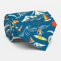 Surf tropical island themed pattern