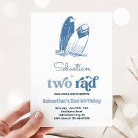 Surf Two Rad Modern Surf 2nd Birthday Party