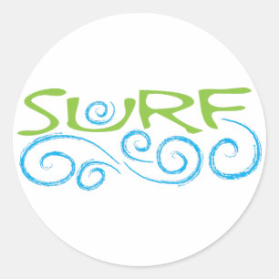 SURF Type Classic Round Sticker