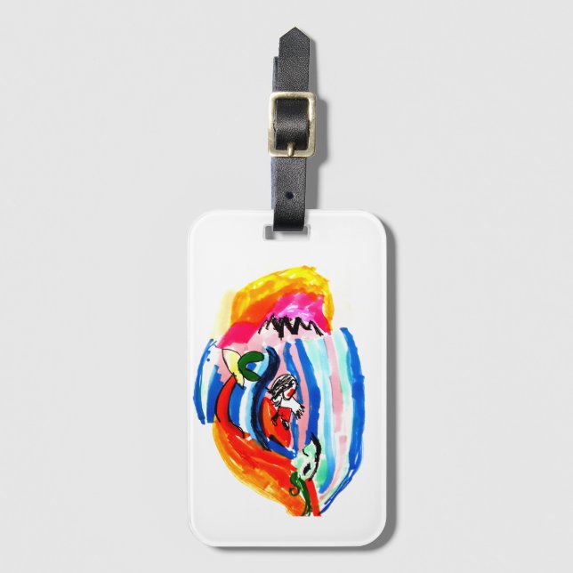 Surf up summer  luggage tag (Front Vertical)