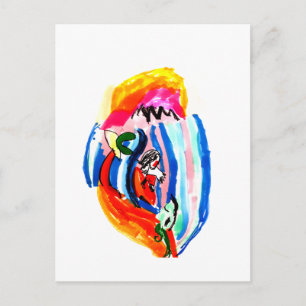 Surf up summer postcard