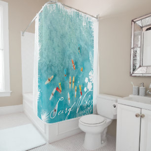 Surf Vibes Beach Surfers Shower Curtain