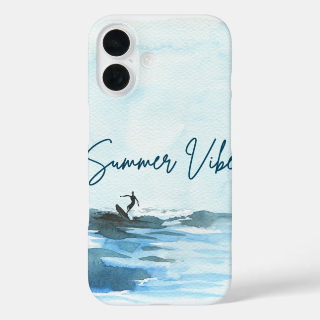 Surf Watercolor Summer Vibe Case-Mate iPhone Case (Back)