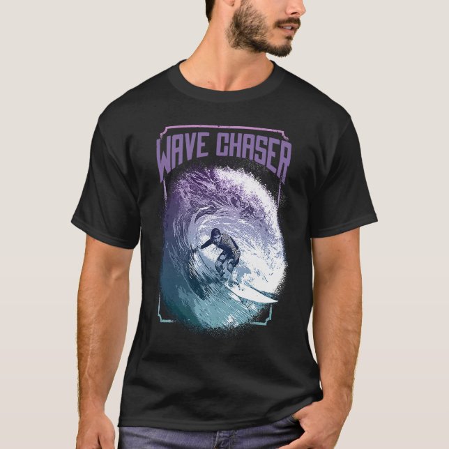 Surf Wave Chaser in action T-Shirt (Front)