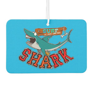Surf with shark car air freshener