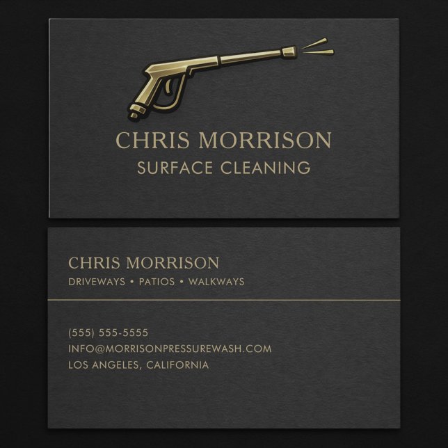 Surface Cleaning Pressure Washing Business Card (Creator Uploaded)
