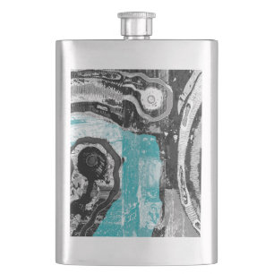 Surface Current – Abstract Flow & Structure Classi Hip Flask
