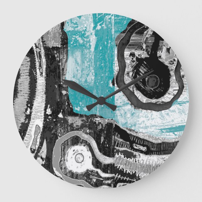 Surface Current – Abstract Flow & Structure Wall C Large Clock (Front)